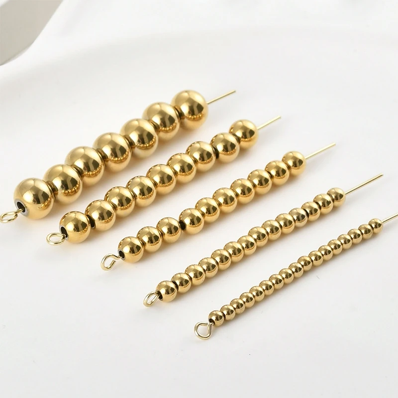 2-8mm Edelstahlperlen, runde lose Abstandsperlen mit Loch für DIY-Bastelarbeiten, Geschenkdekoration, Zubehör für Kleidung. – Detail 7