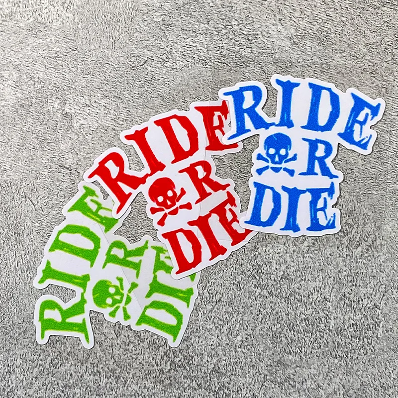 1 шт. RIDE или DIE череп велосипедная рама наклейки водостойкие DIY велосипедная верхняя трубка нижняя трубка руль солнцезащитный крем украшение для езды на велосипеде