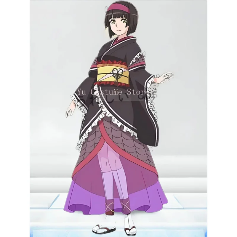 

Костюмы для косплея Tsuki Ga Michibiku Isekai Douchuu Mio, костюм для косплея, костюм для игры в стиле аниме, вечерние, униформа, Хэллоуин, ролевая ткань