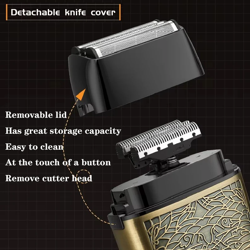 ماكينة حلاقة كهربائية للرجال ، ماكينة حلاقة محمولة ، جميع المعادن ، مقاومة للماء IPX6 ، 4D ، LK3010