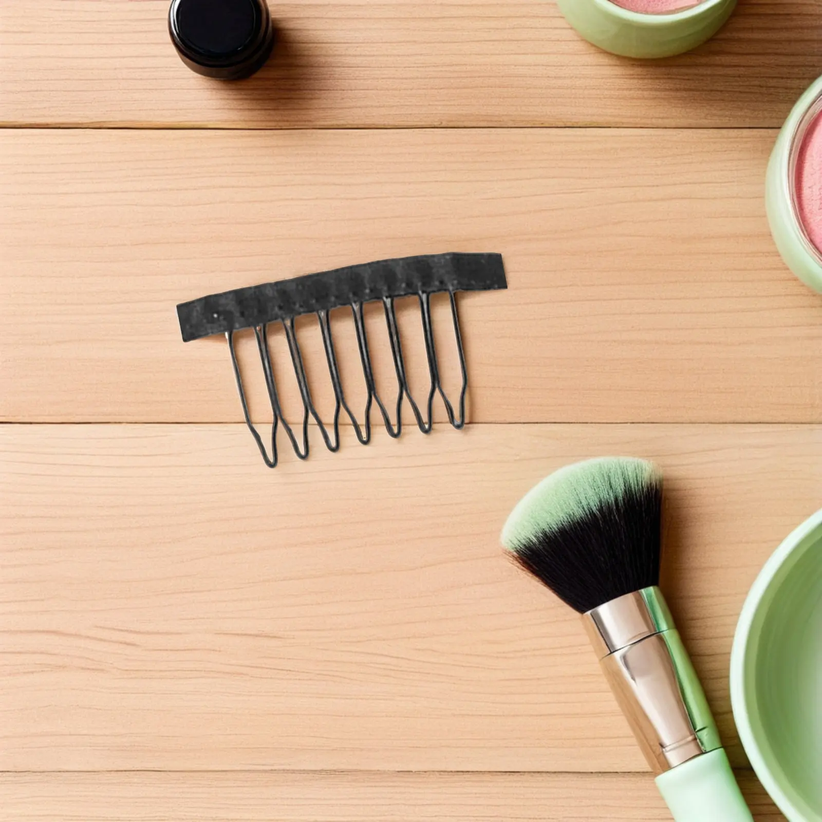 

10 шт. модных сетчатых зажимов с 7 стальными зубцами для париков с кружевной передней частью, шапочек для волос, аксессуаров для салонов красоты, легкое крепление, надежная фиксация