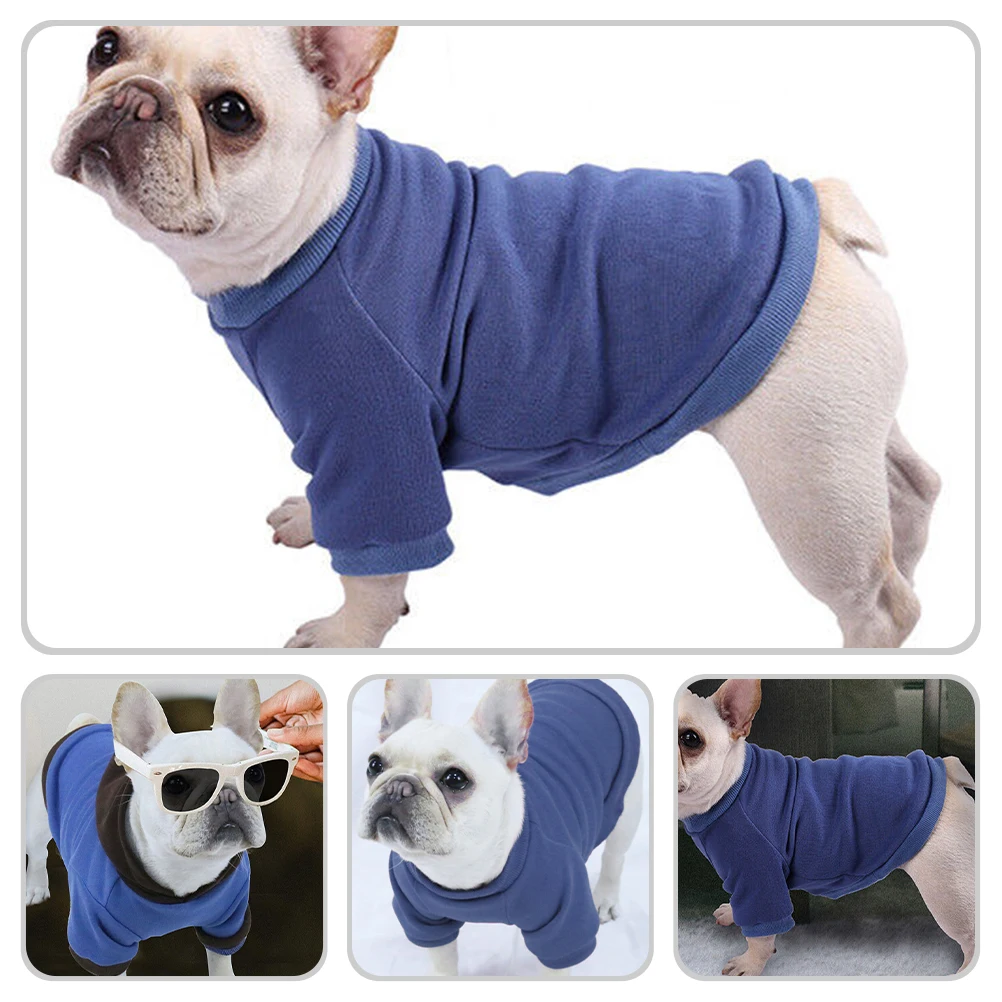 

Warm Winter Dog Sweatshirt Comfortable Puppy Coat Windproof Pet Costume Outdoor Party Clothes Button Design Breathable Dog