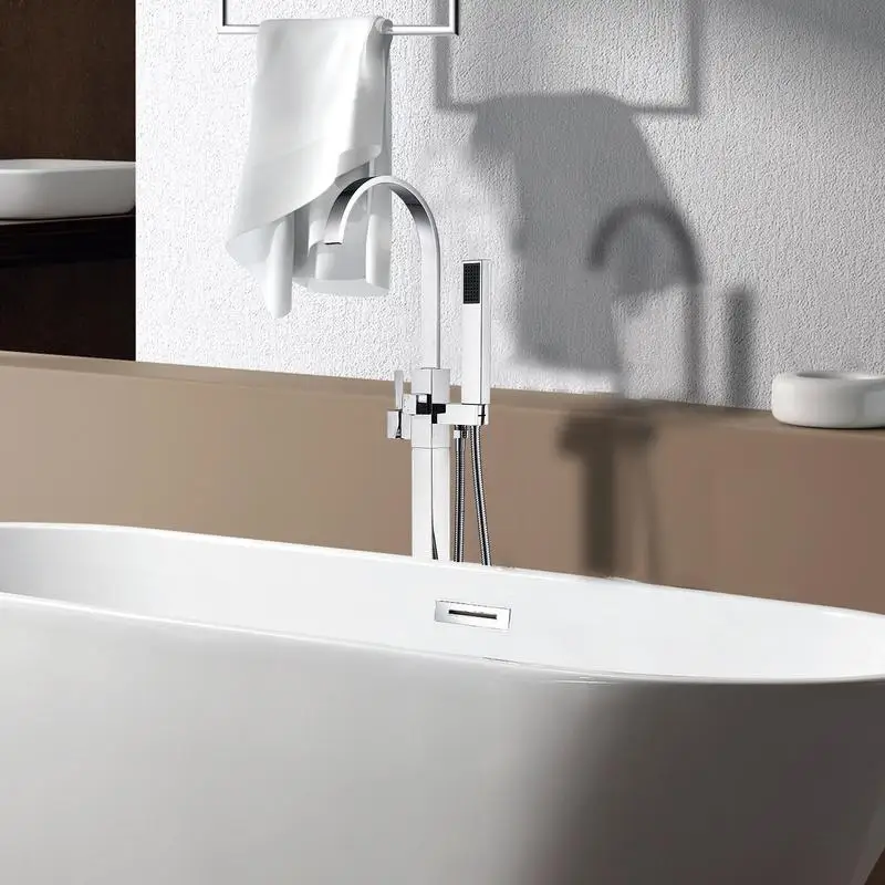 

Freestanding Bathtub Faucet with Handheld Shower Attach. Elegant Design, Easy Installation, Water-Saving Features. Perfect for