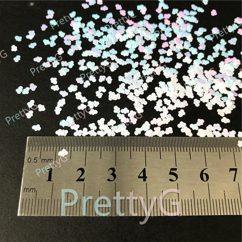 PrettyG 1 Box 3MM Cloud Shape Pearl Iridescent Glitter Sequins for Resin DIY Making Art Craft Nail Makeup Decoration Accessories