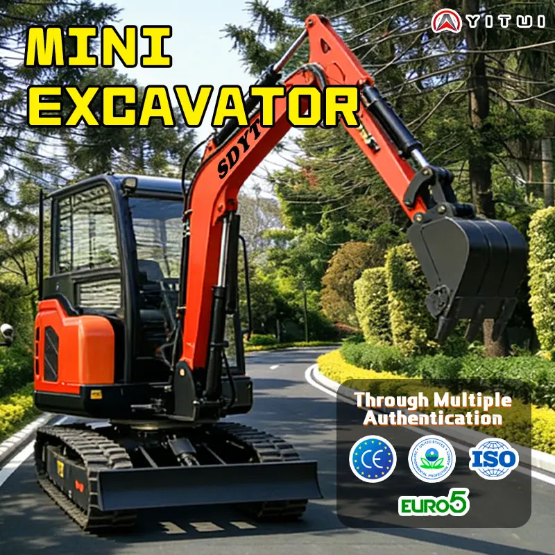 New Mini Excavator 3.5 Tons Customized  Ce Epa Euro 5 Depth 3 Meters Rubber Tracks  Reinforced Chassis
