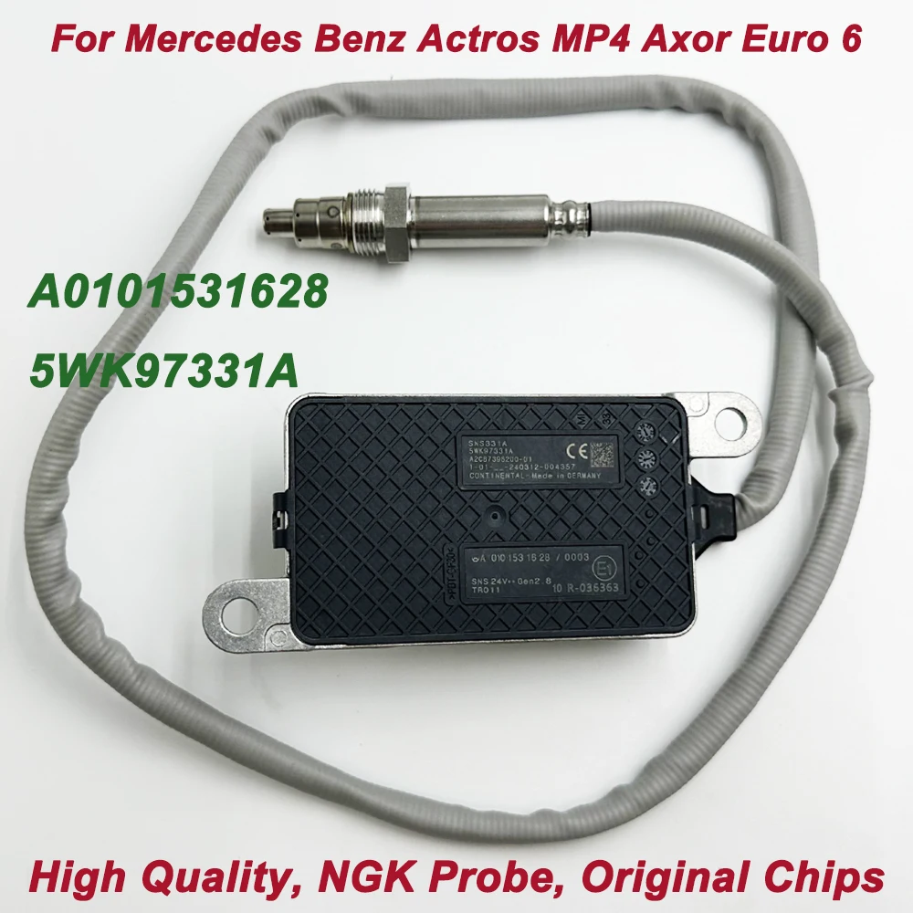 

For Mercedes Benz Actros Axor Truck 5WK97331A A0101531628 High Quality Chips NGK Probe CONTINENTAL Nitrogen Oxide Nox Sensor 24V