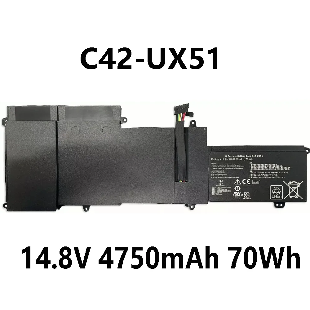 C42-UX51 14.8V 70Wh 4750mAh Laptop Battery For ASUS ZenBook U500 U500V BX51VZ U500VZ UX51 UX51V UX51VZ-XH71 Series