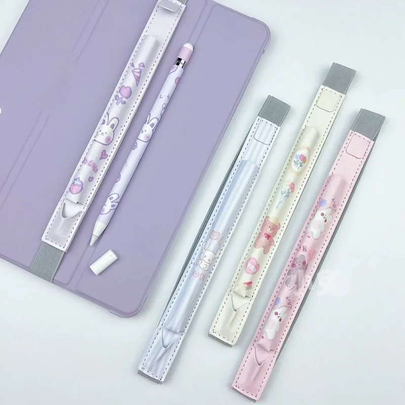 Sanrio Cinnamoroll Apple Pencil Case Cute Cartoon Apple Pencil 2 Anime Sticker Anti-fall Leather Non-slip Stylus Cover Girl Gift