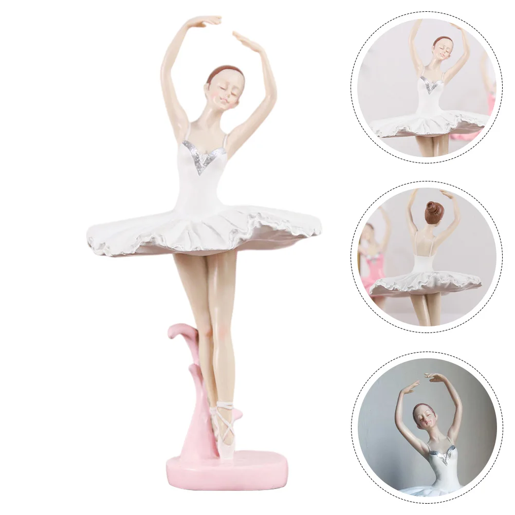 

Christmas Ornament Ballet Girl Ornaments Fairy Stuff White Resin Crafts Figurines