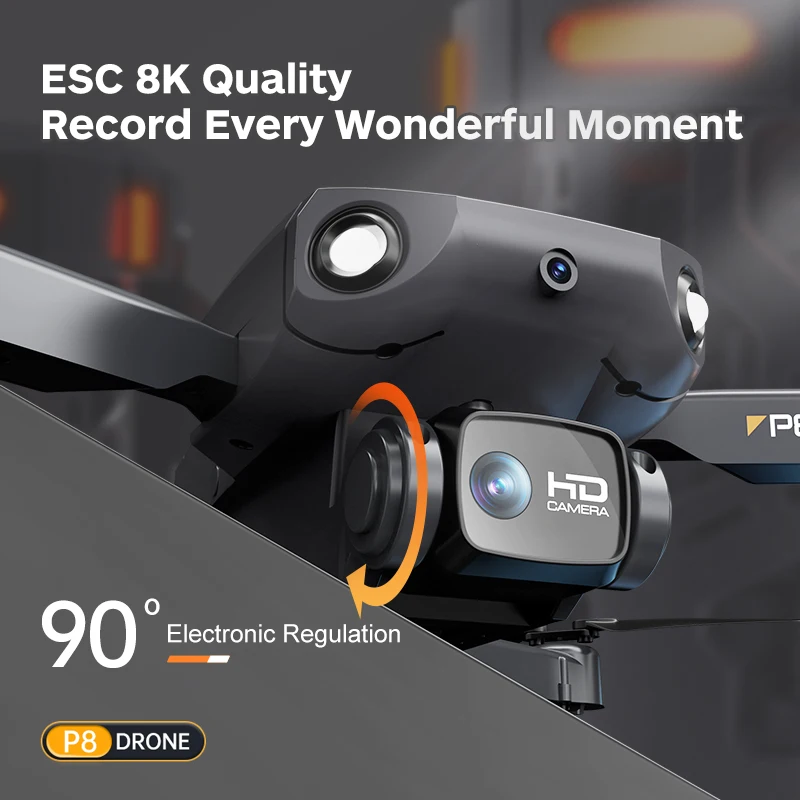 طائرة بدون طيار P8 RC مزودة بكاميرا عالية الدقة ، طائرة بدون طيار قابلة للطي لتجنب العقبات ، تصوير جوي ، مروحية رباعية ، ألعاب طائرة بجهاز تحكم عن بعد ، جديدة