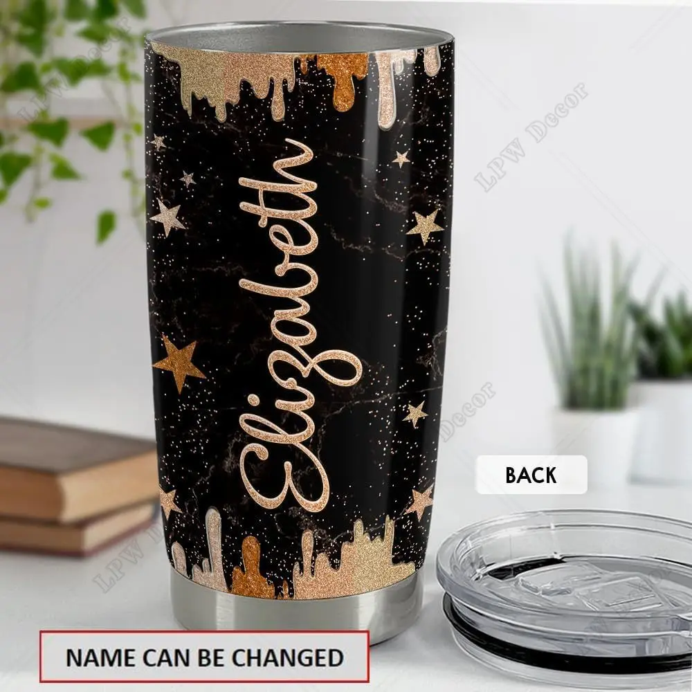 Personalized Black Queen Tumbler Stainless Steel 20oz Coffee Travel Mug Gift for Afro Black Girl Encouragement Birthday Women