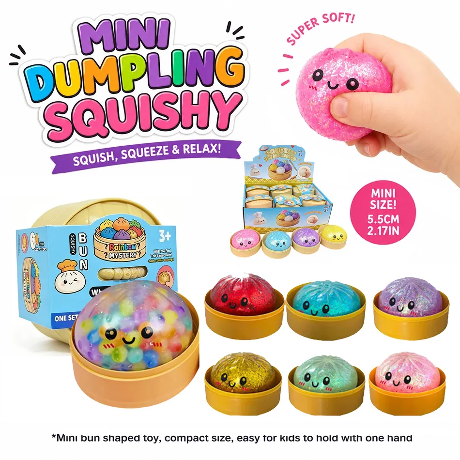 Blind Box Bunte Simulierte Knödel-Squishies zur Entspannung, Angstlinderung, Stressabbau, Stimmungssteigerung und als Geschenk