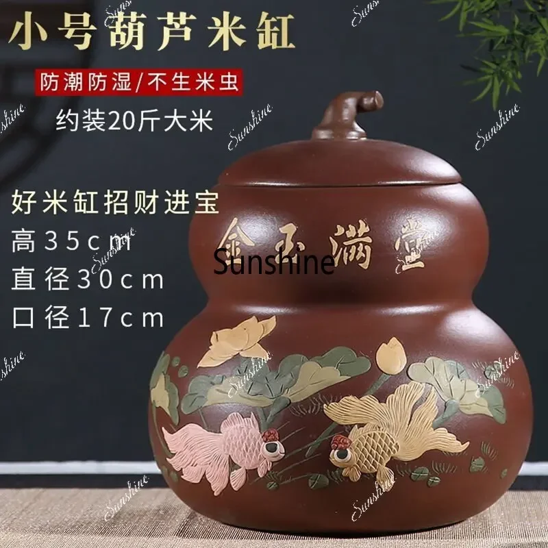 Purple sand rice tank with lid large flour bucket insect-proof sealY