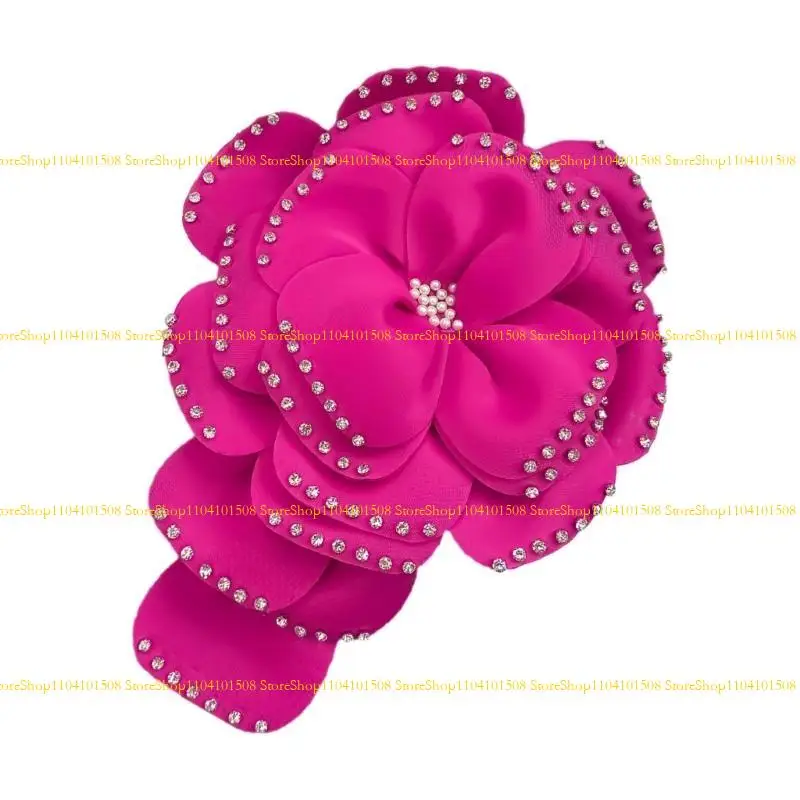 Applique di fiori di grandi dimensioni da 15 mec per il cappello da cucina per cucire abiti da sposa Accessori per abiti da