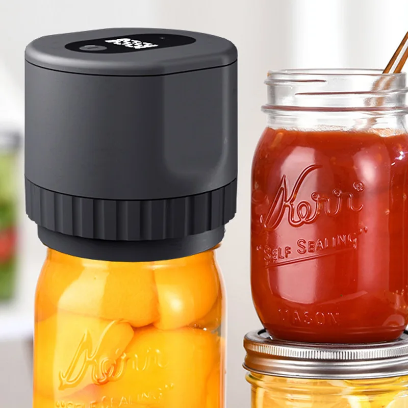 Electric Mason Jar Vacuum Sealer Kit Cordless Automatic Jar Sealer Kit Kitchen Food Storage And Fermentation With Mason Jar Lids