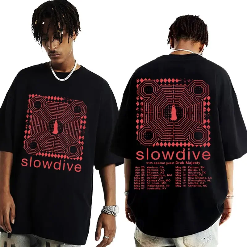 

Slowdive Band 2024 Tour Concert Graphics T-shirt Men Women Clothing Y2k Aesthetic T Shirts 100% Cotton Gothic T Shirt Streetwear