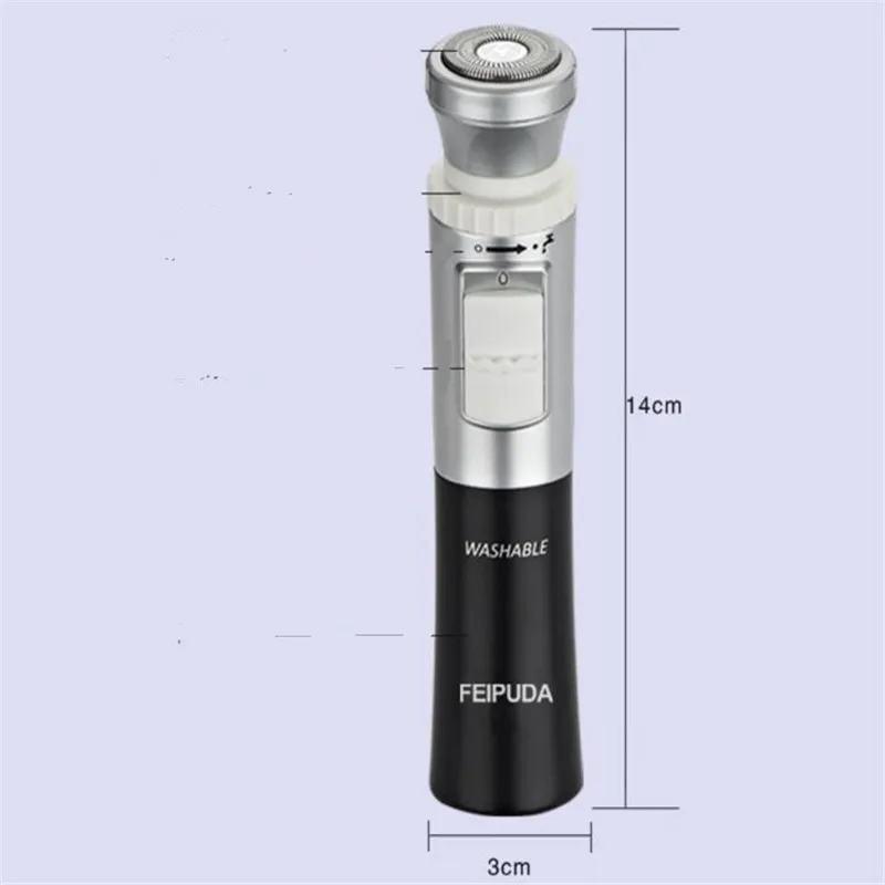 2 In 1 Portable Electric Nose Ear Hair Cutter Trimmer Nasal Clipper Man Beard Shaver Razor Men Grooming Shaving Face Haircut