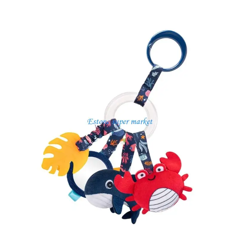 090B mignon berceau en forme baleine autour du jouet suspendu hochet Stimulation sensorielle