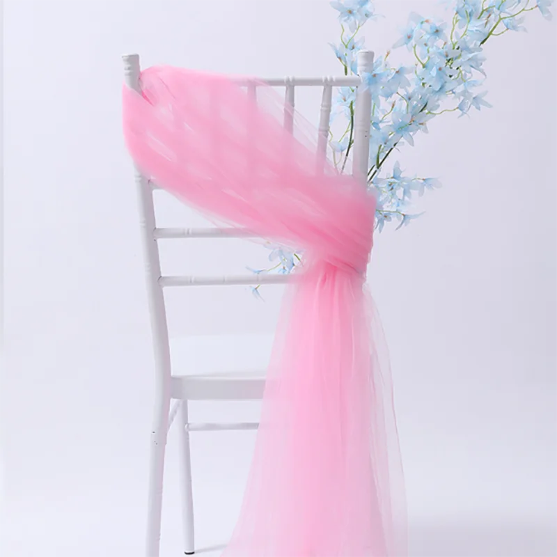 Organza Chair Sashes, Knot Bands, Chair Bows, Wedding Party, Banquet Event, Chair Decoration, 50Pcs