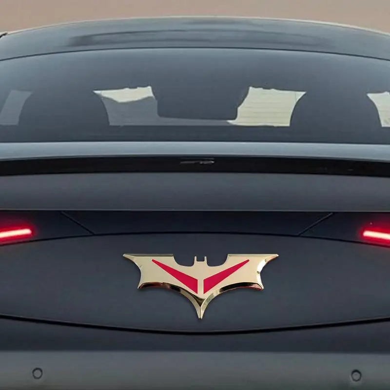 Metal Bat Shape Car Stickers Creative 3D Car Logo Sticker Decal Rear Trunk Decal Motorcycle Automobile Decoration Stickers - Image 4
