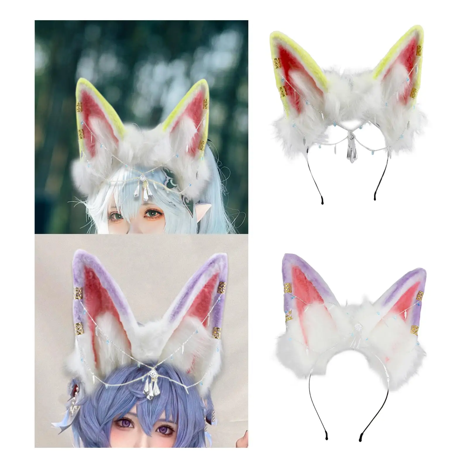 

Cat Ears Headband Unique Funny Headwear Animal Ears Hair Hoop for Women Girls Party Celebration Daily wearing Festivals Makeup