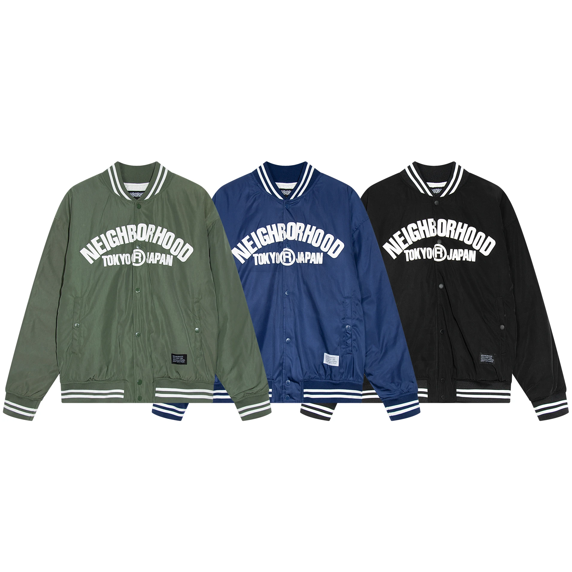 

NEIGHBORHOOD Jackets Coats Baseball Uniform Men Women Japanese Streetwear NBHD Tops