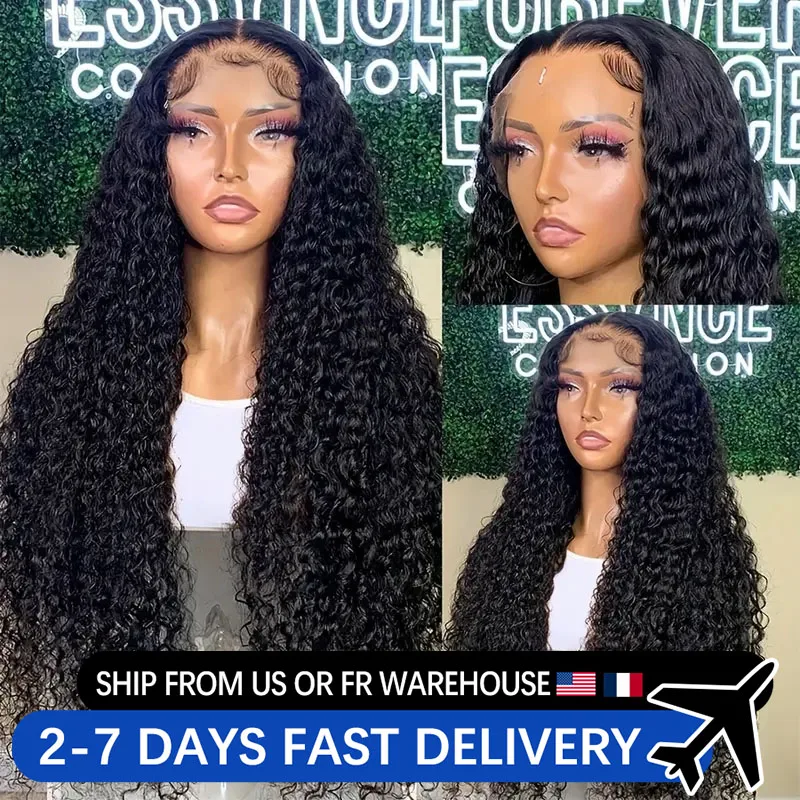 200 Density Deep Wave Swiss Pre-Plucked Lace Front 100% Remy Human Hair Wig With Baby Hair For Daily Wear Factory Directly Price