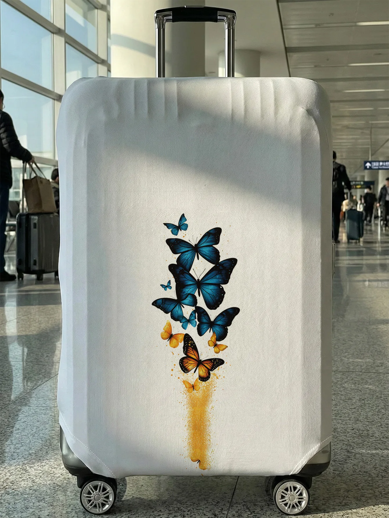 

Butterfly gold powder luggage protection cover, suitable for 18-32 inch luggage covers, luggage handle gloves, travel accessorie
