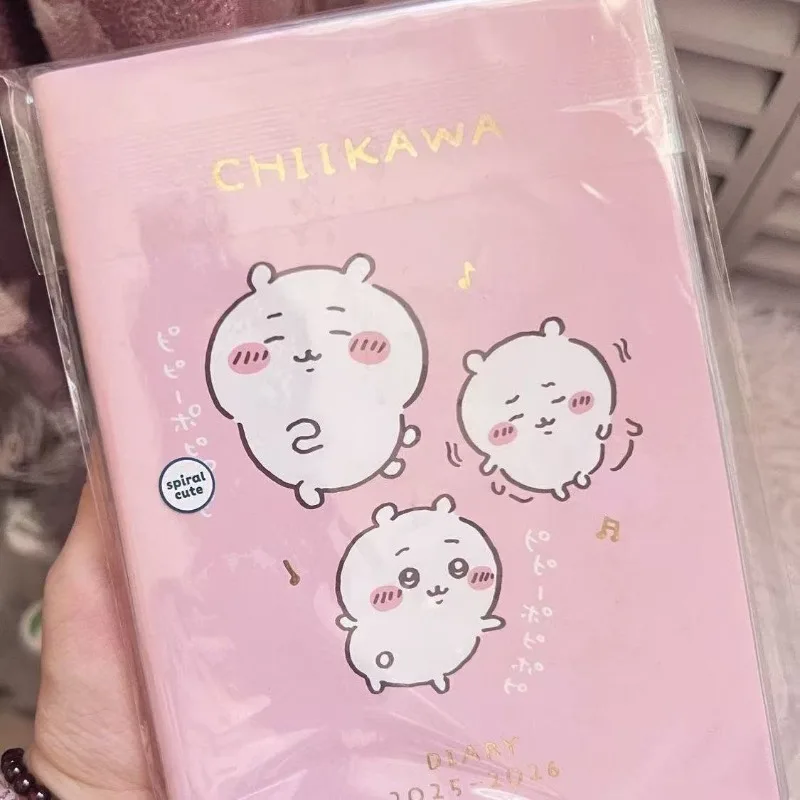 MINISO 2026 جديد لطيف Chiikawa Hachiware Usagi دفتر Kawaii الواجبات المنزلية كتاب أنيمي الطباعة الملونة الكرتون الجدول الزمني تذكر