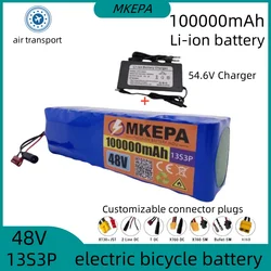 New 48V 100Ah 20000W 13S3P Customizable plug Lithium ion Battery Pack 100Ah For 54.6v E-bike Electric bicycle Scooter with BMS