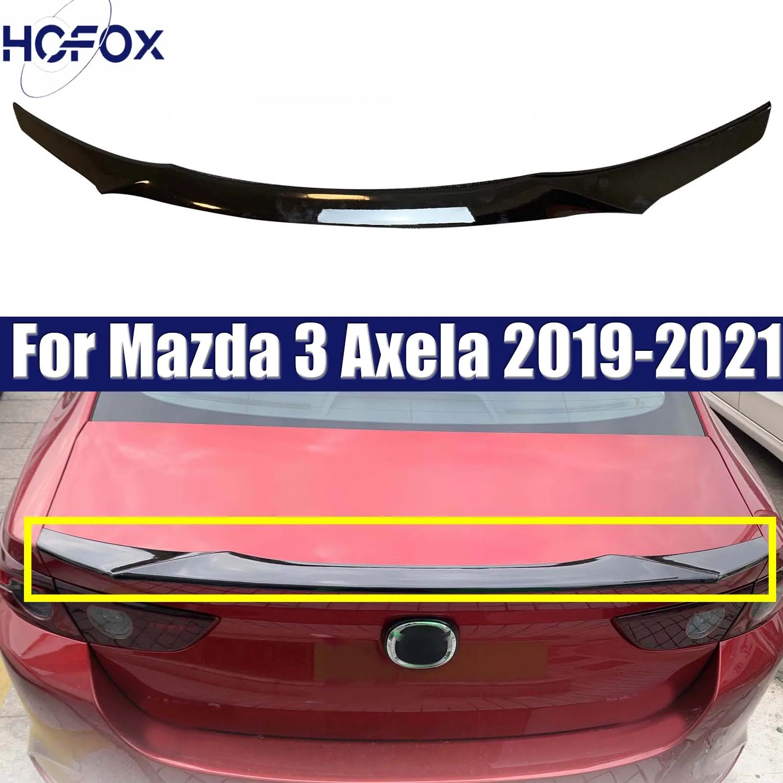 

Rear Trunk Spoiler Wing Lip New Design high-performance version Auto Accessories Tuning For Mazda 3 Axela 2019-2021