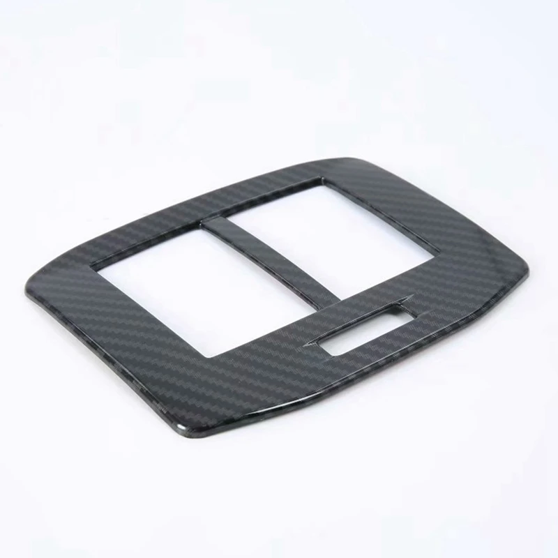 For VW T-Roc 2018-2023 Carbon Fiber Car Rear AC Air Vent Outlet Panel Trim Cover Accessories image 5