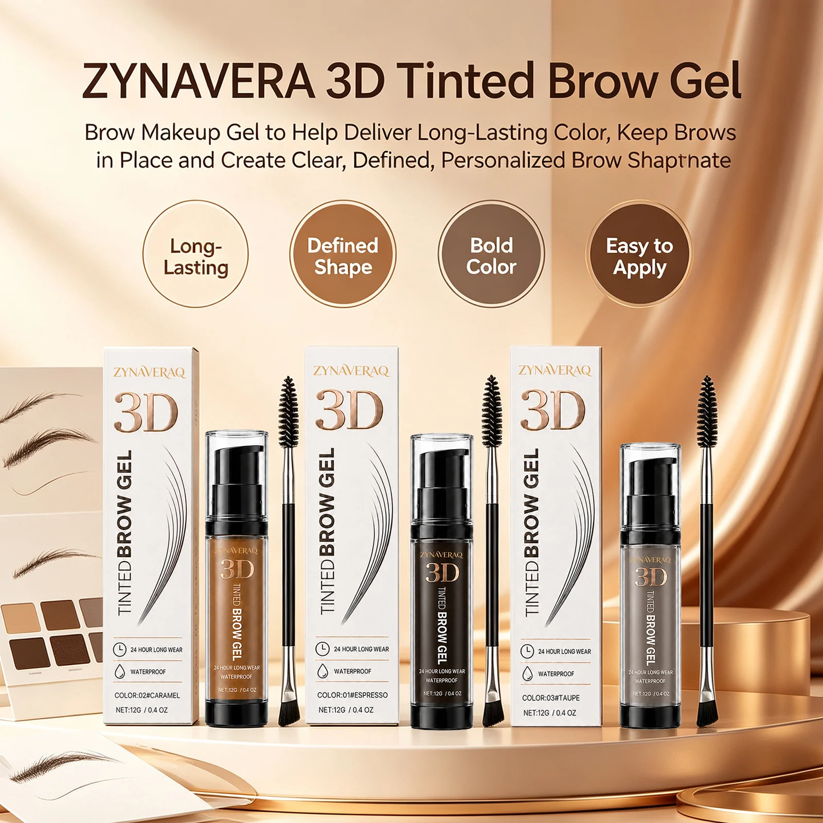 Peel off Dye Eyebrow Gel Fuller & Defined Looking Brows Lasting Fast Tint Transfer-Proof Waterproof Eyelash Eyebrow Tint Dye Kit