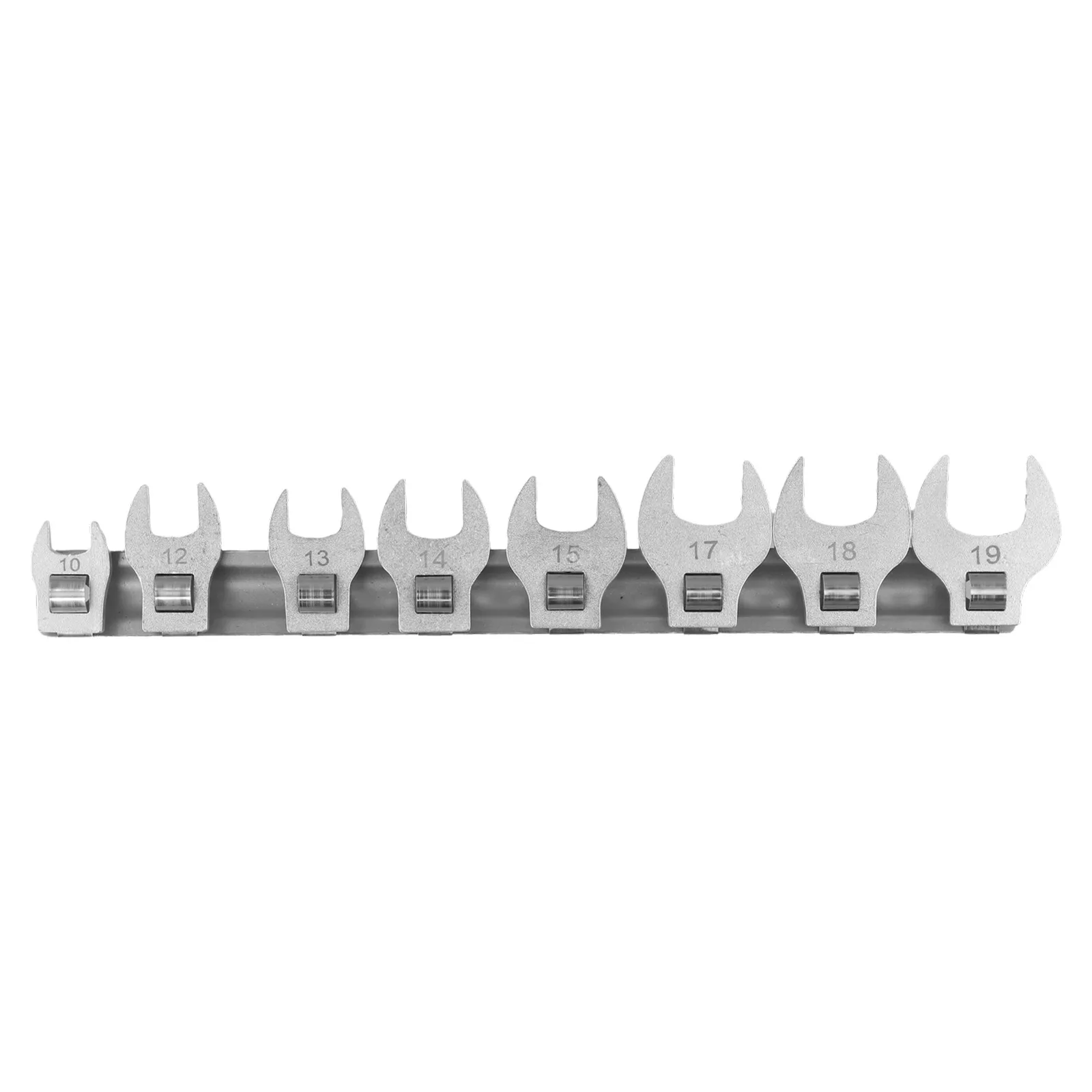 8Pcs 3/8 Inch Drive Crowfoot Wrench Set 10-19mm Metric Chrome Plated Crow Foot Metric Keys Set Multitool With Storage Rack