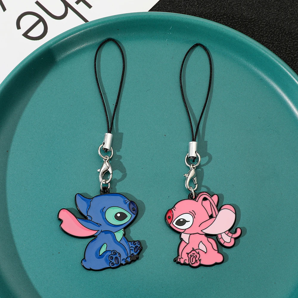 Disney Lilo & Stitch Schlüsselanhänger, Cartoon-Animationsfigur, Paar für Rucksack, Schmuckzubehör, Geschenke