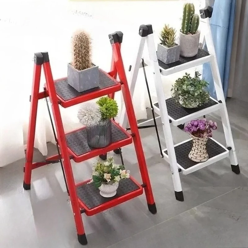 

Folding Ladder, Household Thickened Ladder Stool, Flower Rack, Ladder Pedal, Indoor Ladder, Portable and Multi-purpose Ladder