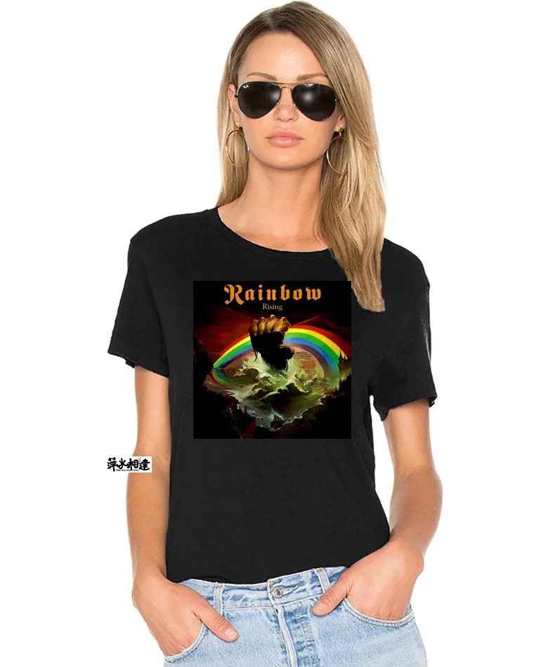 

ex Rainbow Rising футболка Ritchie Blamore Ro Design удобный хлопковый топ для мужчин и женщин