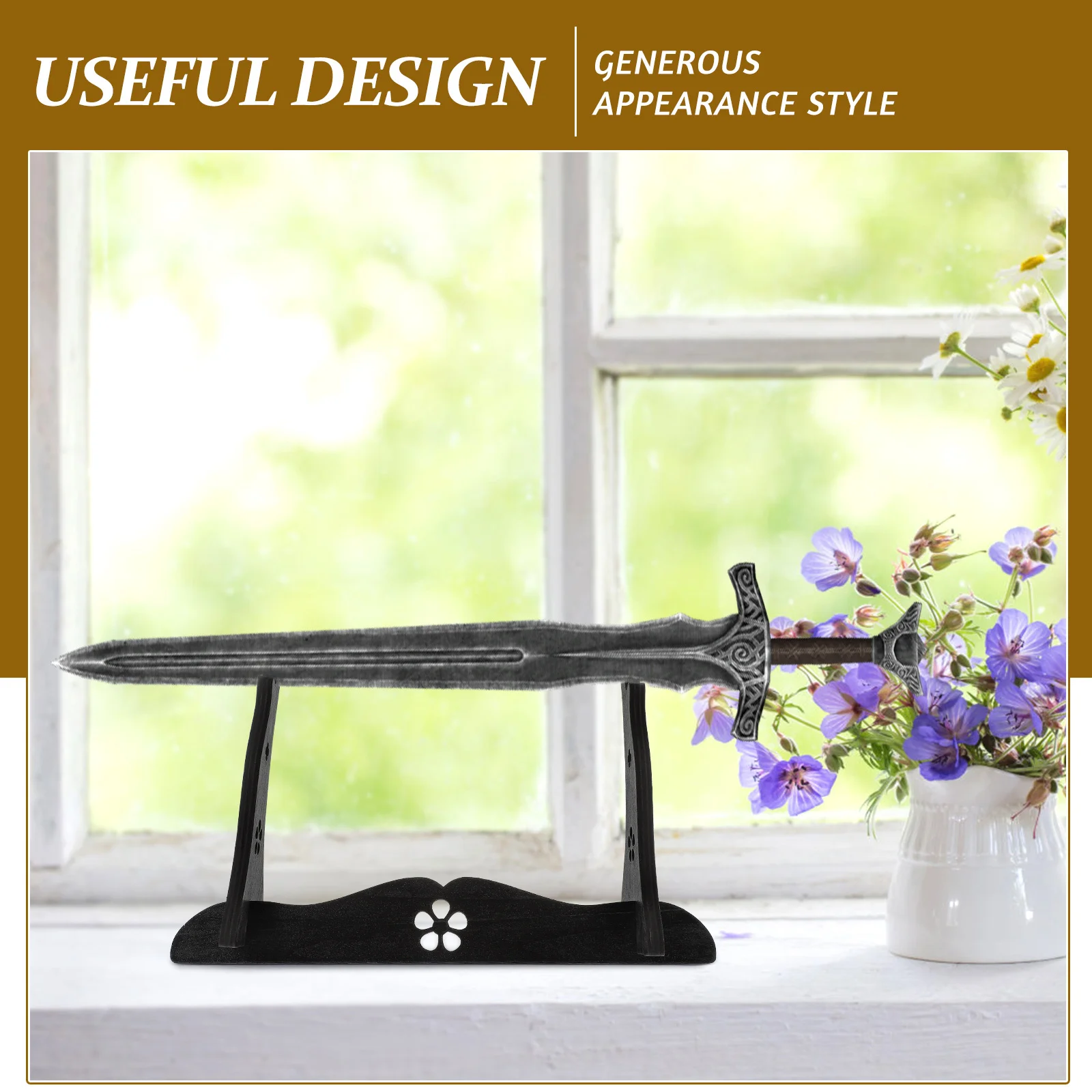 

Desktop Flute Swords Holder Wooden Display Stand for Katana and Other Swords Stylish and Practical Flute Holder