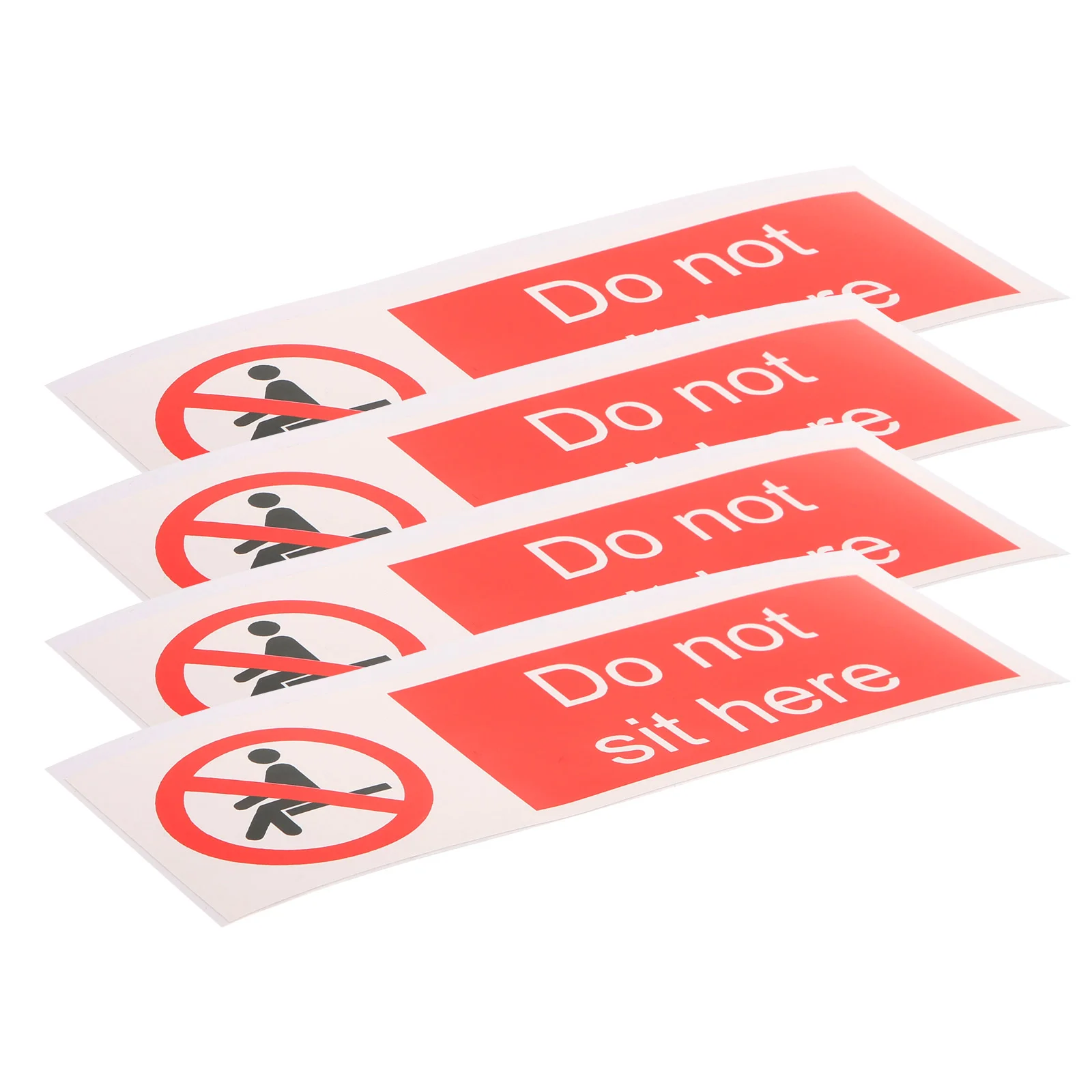 

Do Not Sit Here Safety Warning Stickers 100pcs PVC Self Adhesive Decal Caution Signs for Warehouse Park High