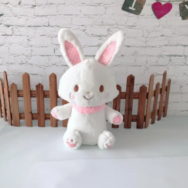 Wish Me Mell Bunny Plush Toy 50cm Kawaii White Rabbit Stuffed Animals Cute Anime Plushie Baby Kids Toys for Girls Birthday Gift