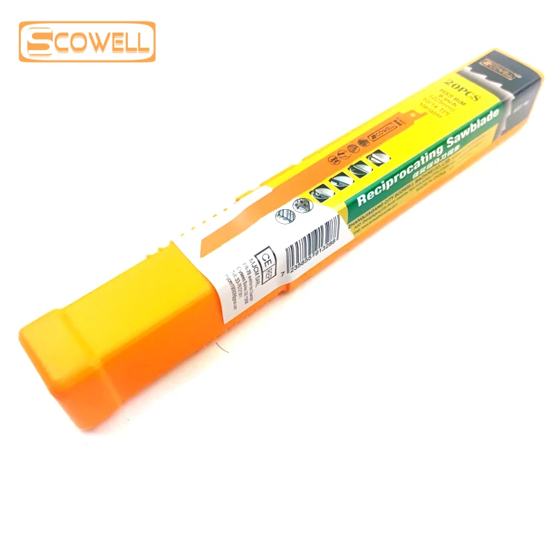 20 embalagem SCOWELL 9 "IN 10/14TPI Dentes variáveis Bimetálico M42 Sabre de demolição Lâminas de serra alternativas para multiuso