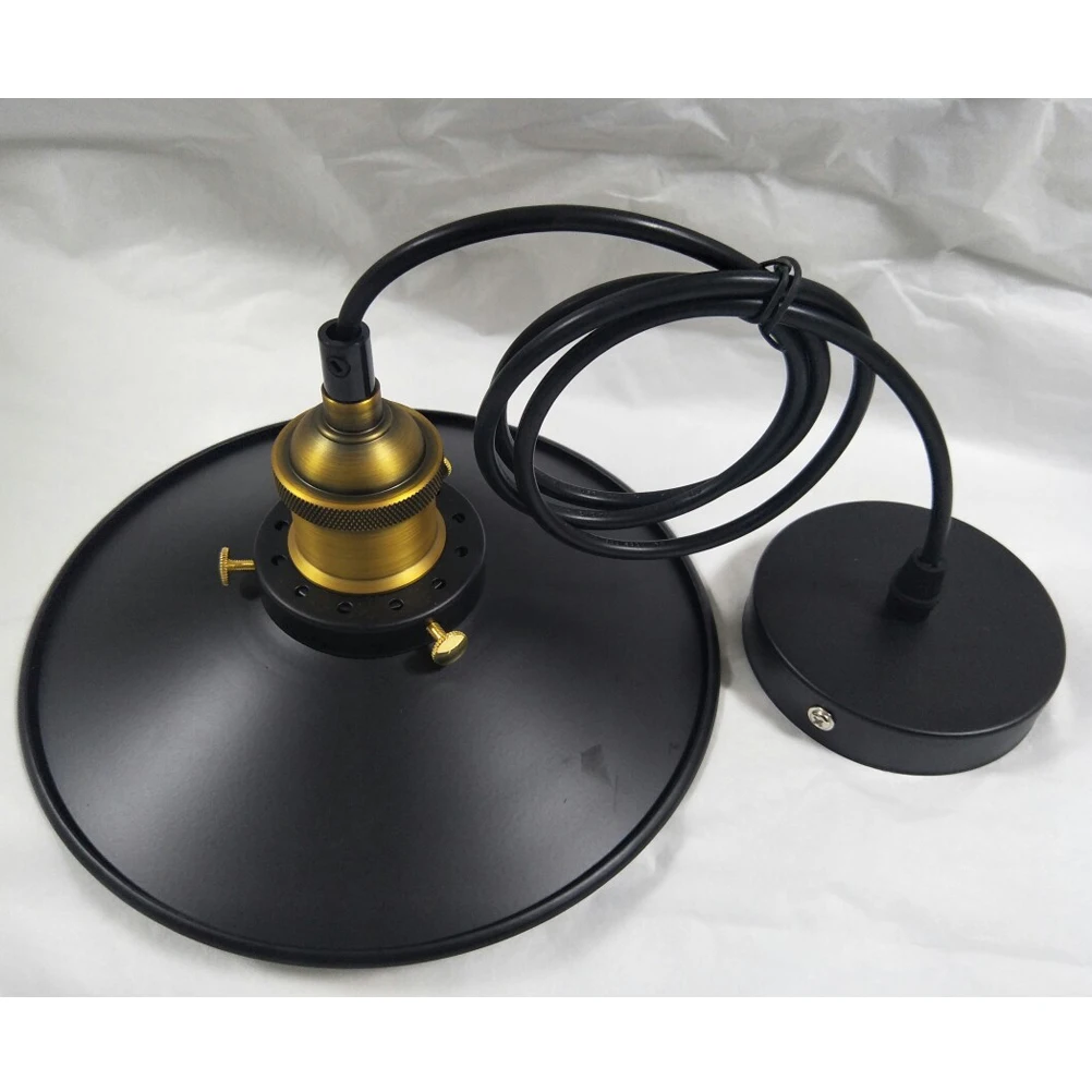 

Pendant Light Chandelier Ceiling Lamp Wrought Iron Vintage Black Umbrella Retro Style Decorative Lamp For Living Room Dining
