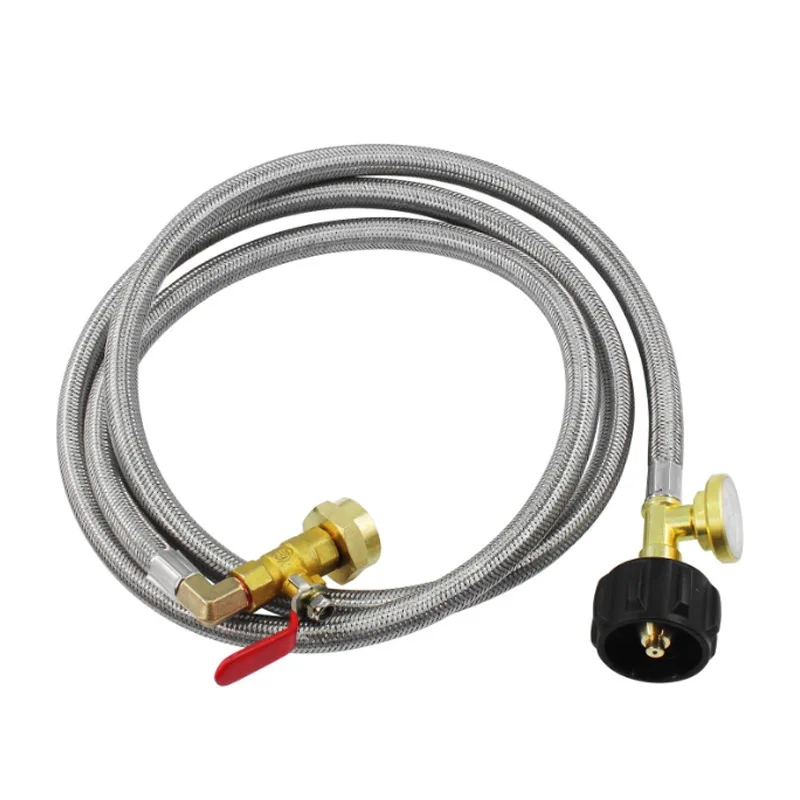 

2Pcs North American QCC interface Connect gas cylinder conversion head 20 pounds to one pound with watch wrapped wire inflatable