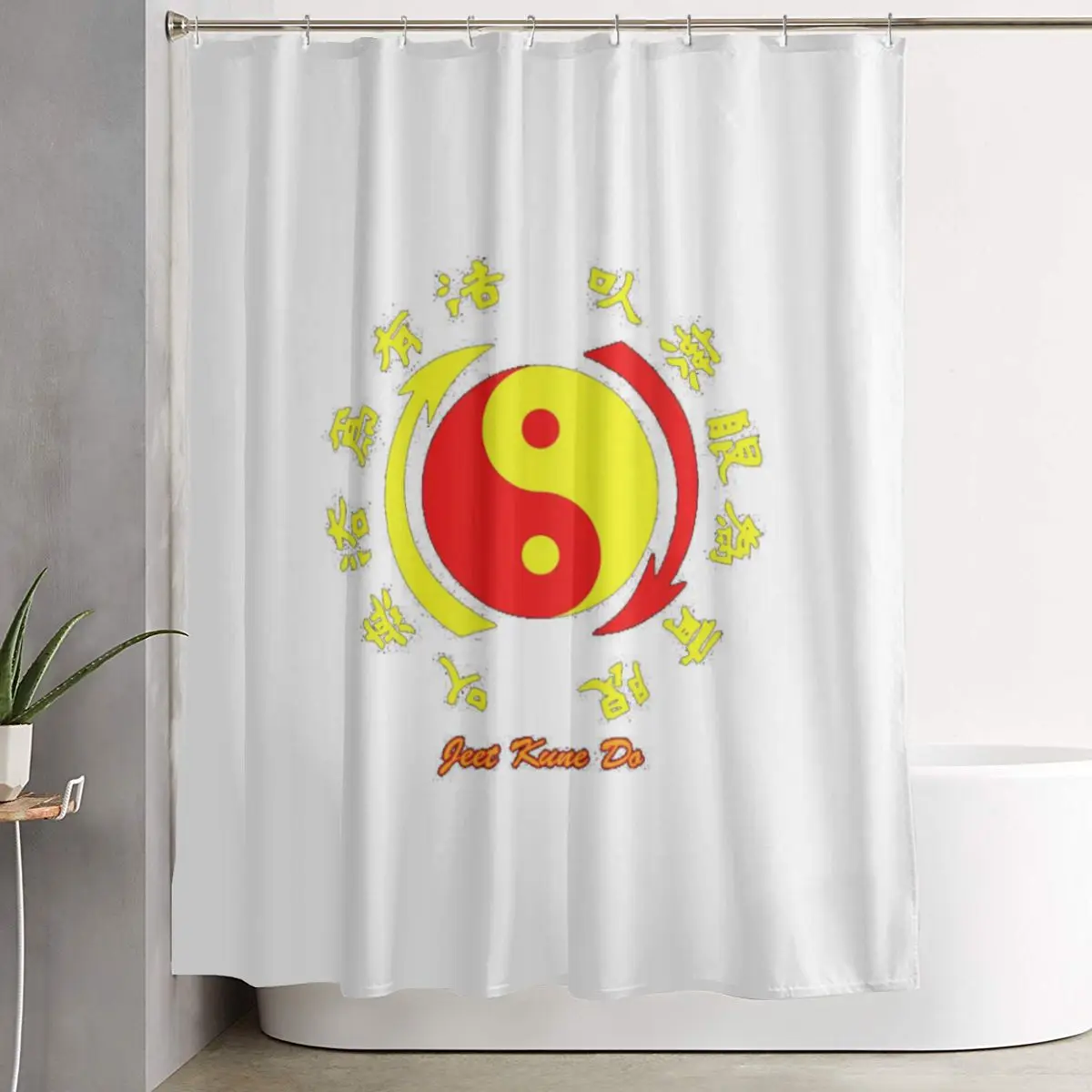 

Jeet Kune Do Martial Art Academy 1967 Wing Chun Legend 3 Shower Curtain Bathroom Polyester Waterproof Bath Curtains with Hooks