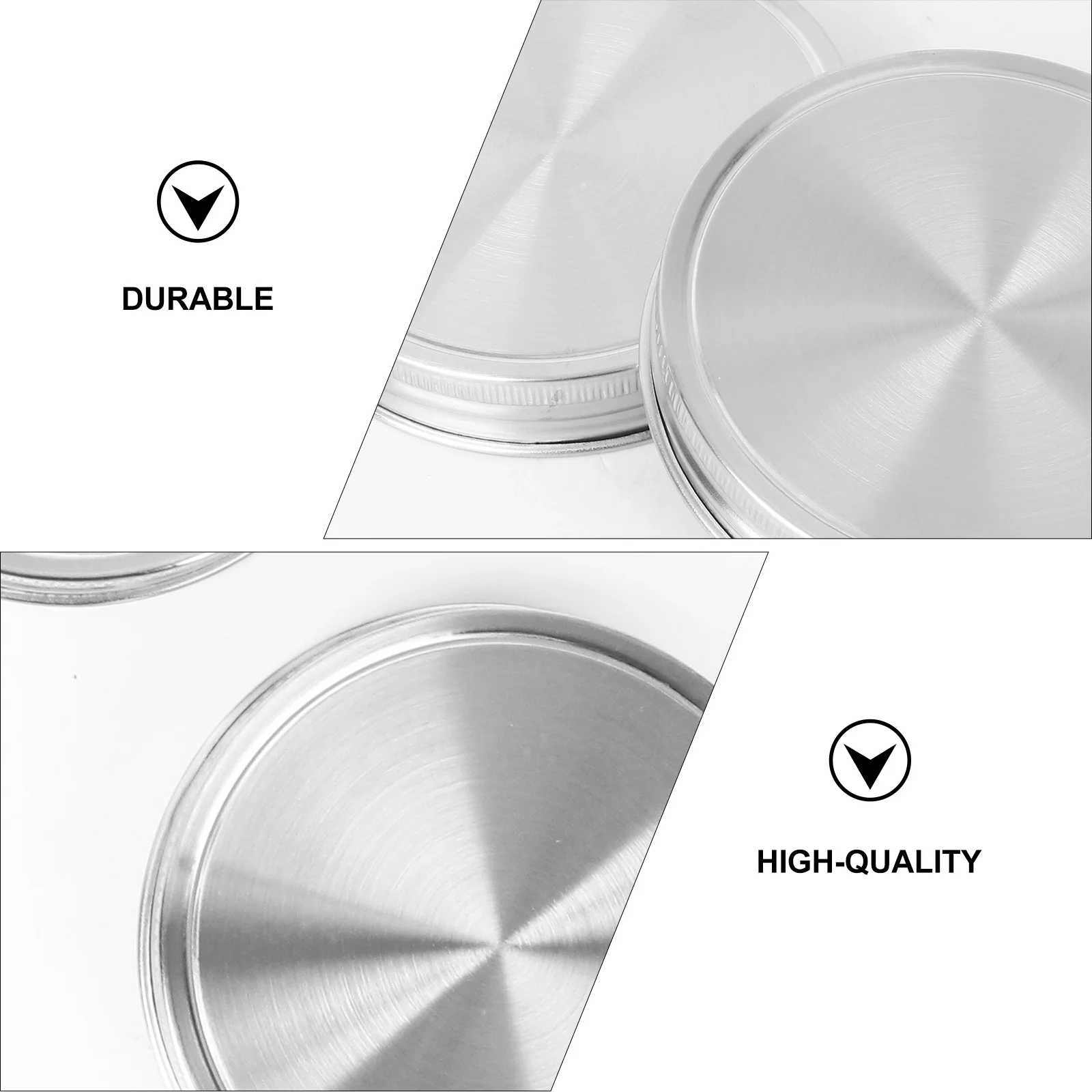 

12Pcs Leakproof Stainless Steel Mason Jar Lids Silicone Gasket Airtight Sealing Covers Suitable Wide Mouth Jars Home Use