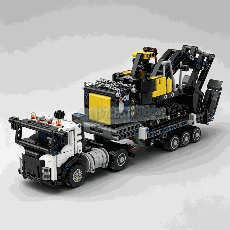 1066PCS MOC City Engineering Mini Truck And Excavator Heavy Vehicle Model Building Blocks Technical DIY Custom Puzzle Toy Gift