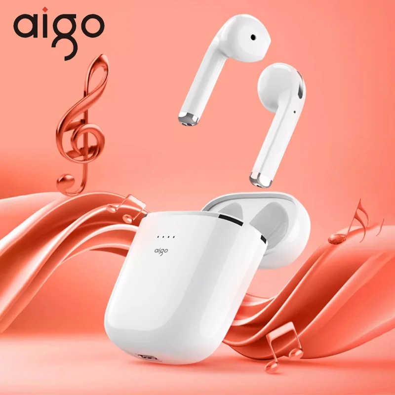 

Aigo T90 TWS Bluetooth Earphone Wireless In Ear Noise Reduction Sports Headphones Long Endurance for iPhone Huawei Xiaomi