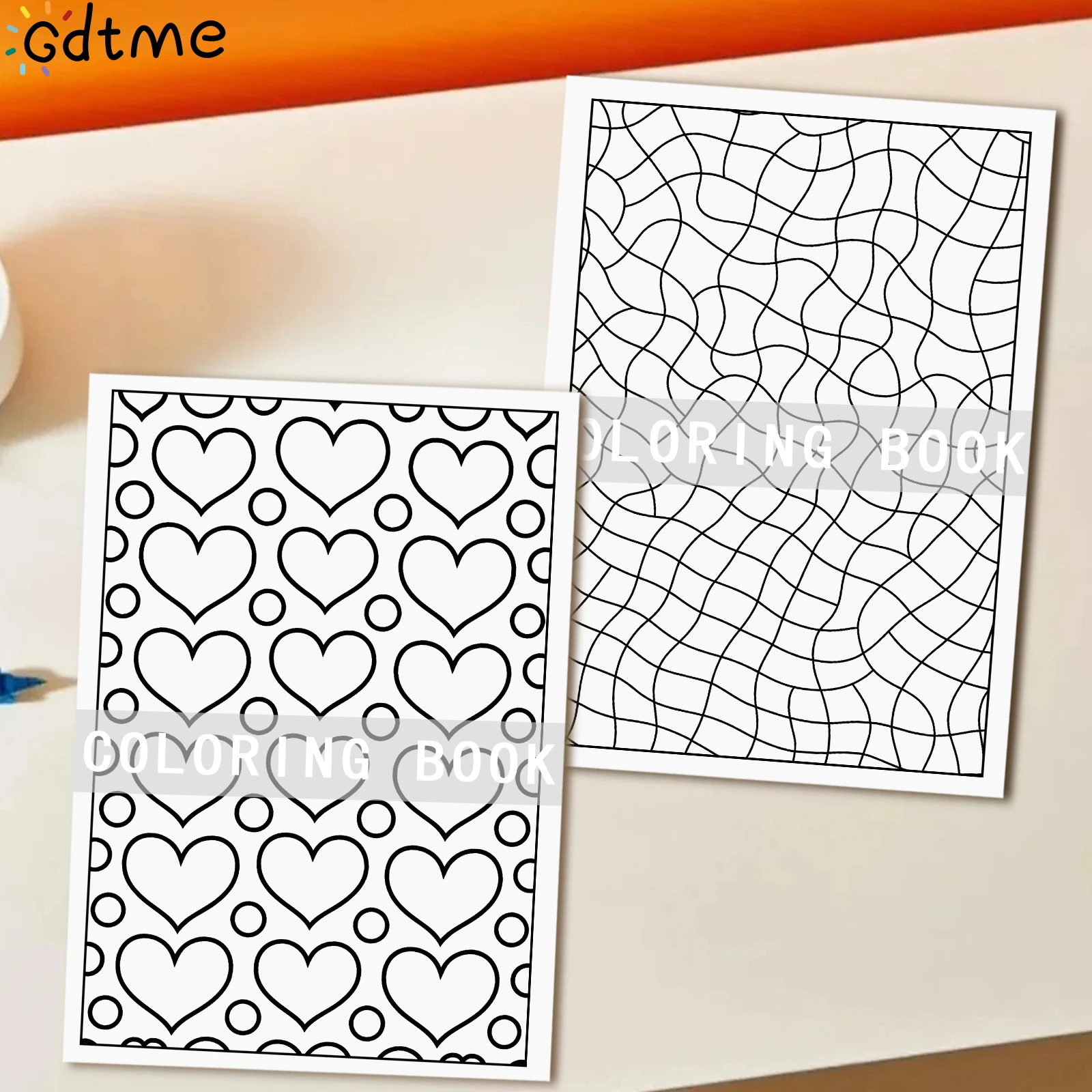 أنماط الاسترخاء كتاب التلوين للبالغين 24 صفحة للأطفال كتاب الرسم على الجدران لتخفيف التوتر وممارسة التنسيق بين الألوان #4