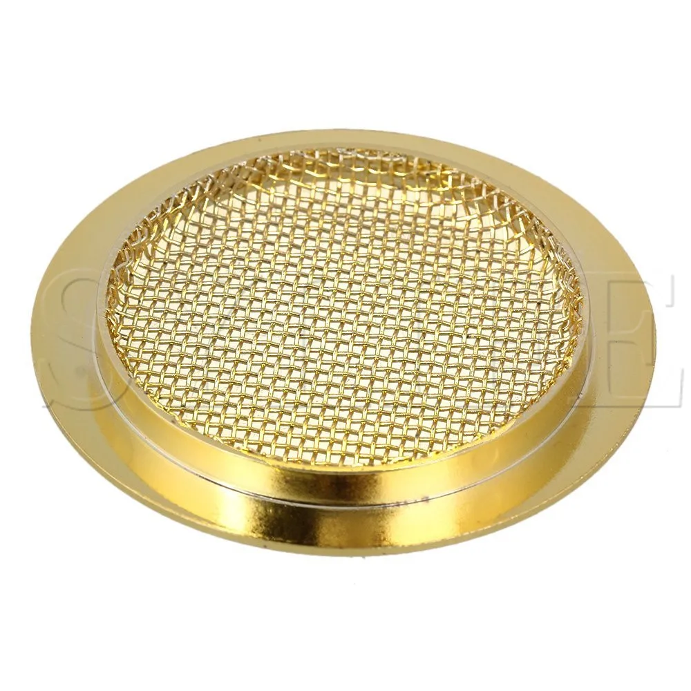 Gold Alloy Screened Sound Hole Cover 6cm Dia for Resonator Dobro Guitar