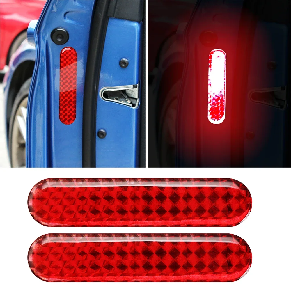

2pcs Car Door Reflective Sticker Warning Tape Car Reflective for Ford Focus 2 1 Fiesta Mondeo MK4 Transit Fusion Kuga Ranger Mus